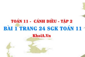 Bài 1 trang 24 Toán 11 tập 2 Cánh Diều